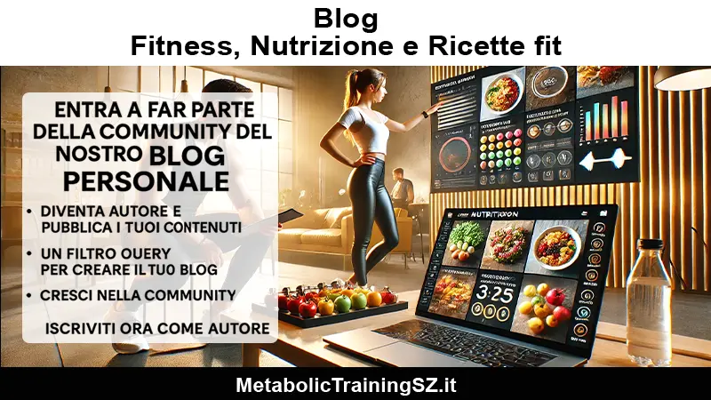 Diventa autore del blog metabolic training sz: crea il tuo blog personale. articoli fitness e nutrizione metabolic training sz
