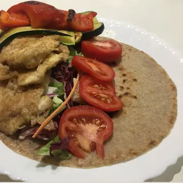 Piadina Fit Pollo e Verdure fresche ricette fit metabolic training sz