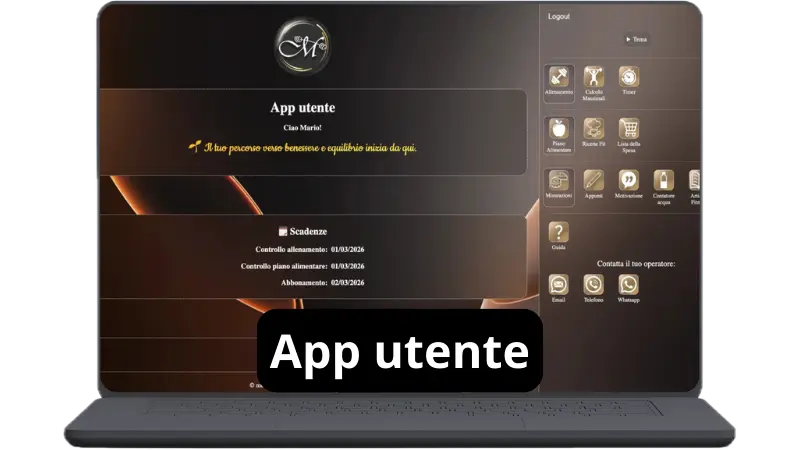 app, alimentazione, piani alimentari, allenamento, metabolic training sz
