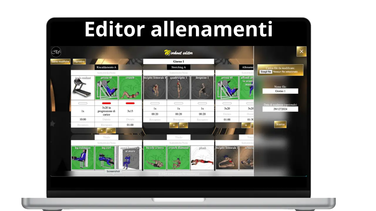 editor, software, allenamento, metabolic training sz